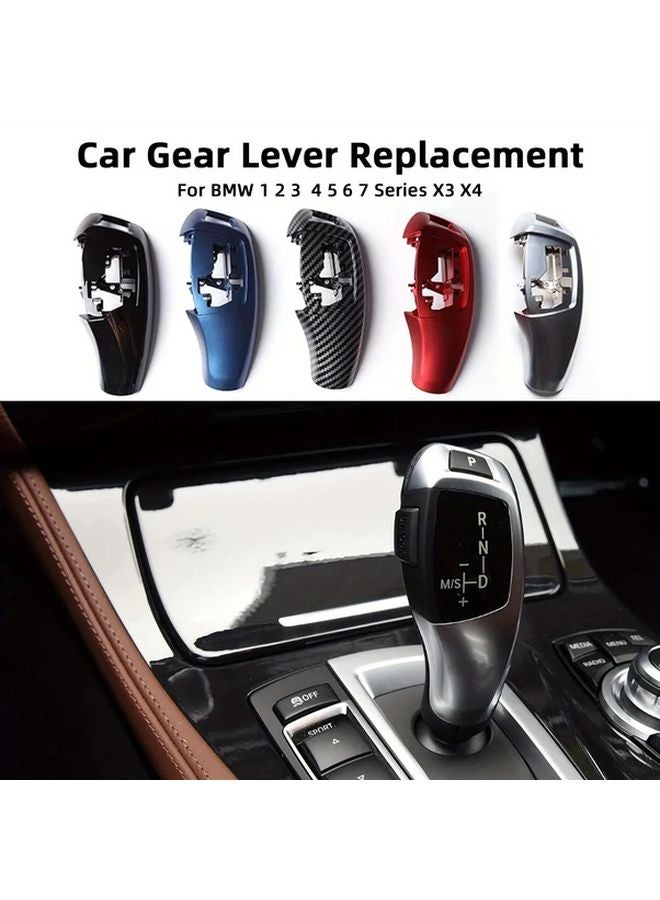 Piano Black ABS Carbon Fiber Gear Knob Cover For BMW F20 F22 F30 F32 F10 F18 F01 F02 X3 X4 F25 F15 F16 - Image 1